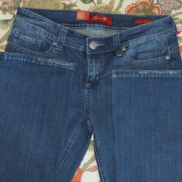SEVEN7 blue JEANS w/ 7 Pocket Design Sz 10 P - Picture 8 of 9